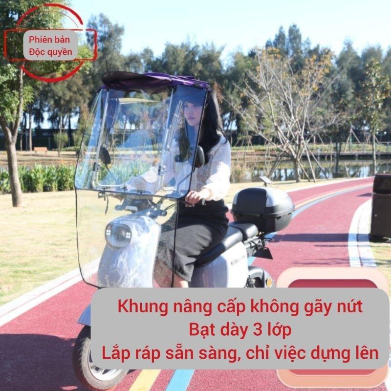 Mái che xe máy, phụ kiện xe máy, mái che, bạt phủ xe máy, bạt che xe máy, áo trùm xe máy, bạc che xe 3 giây gấp gọn 765-duoc-ban-tai-Mái che xe máy và xe điện Thiên Linh