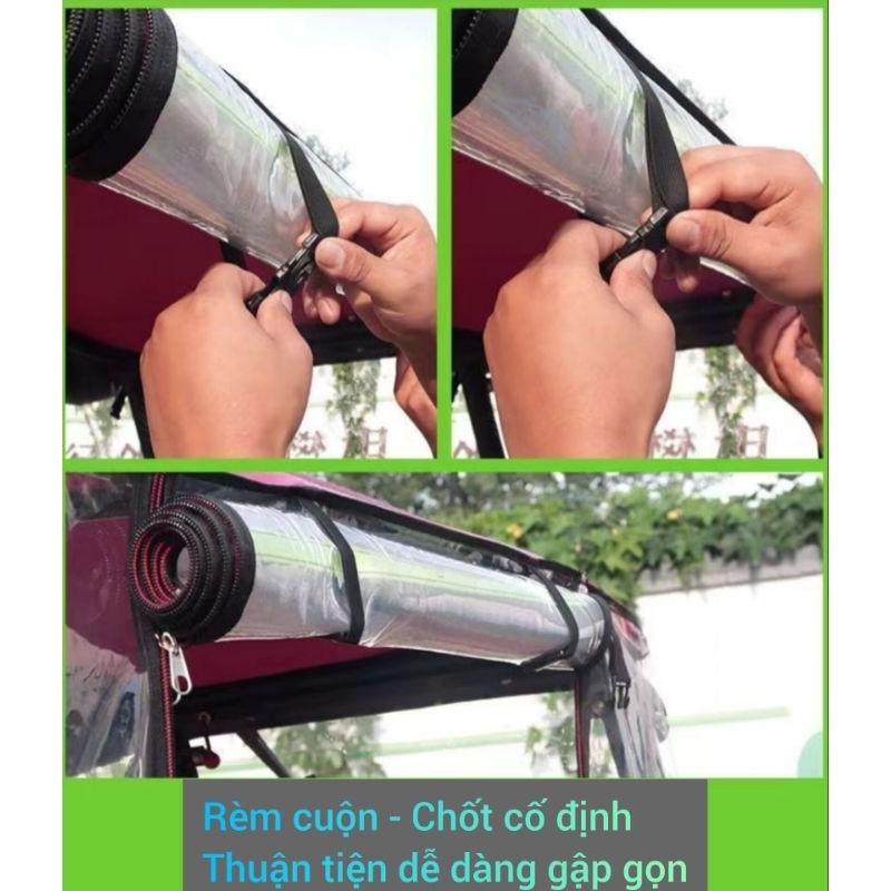 Rèm trùm mái che xe điện 3 bánh F68-PRO(Chỉ rèm trùm quây kín, không bao gồm mái che và xe) 130cm x 70cm-duoc-ban-tai-Mái che xe máy và xe điện Thiên Linh
