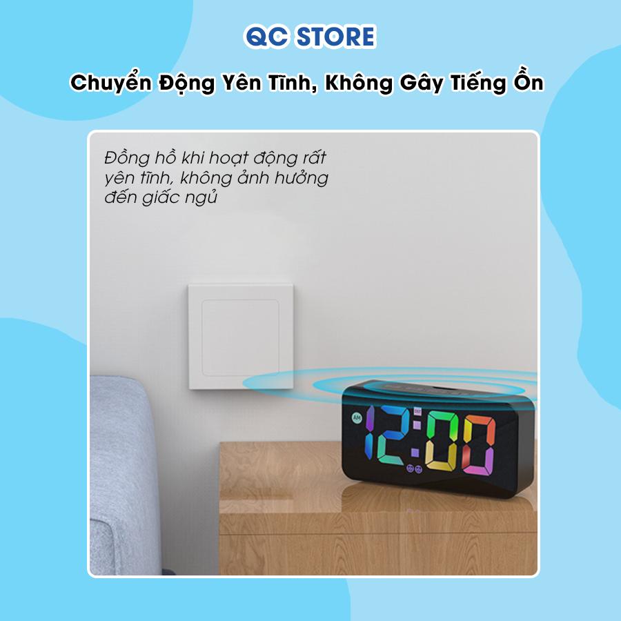 Đồng hồ decor thông minh điện tử để bàn mini cảm ứng âm thanh decor phòng ngủ phòng khách bàn làm việc QC Store-duoc-ban-tai-QC Store