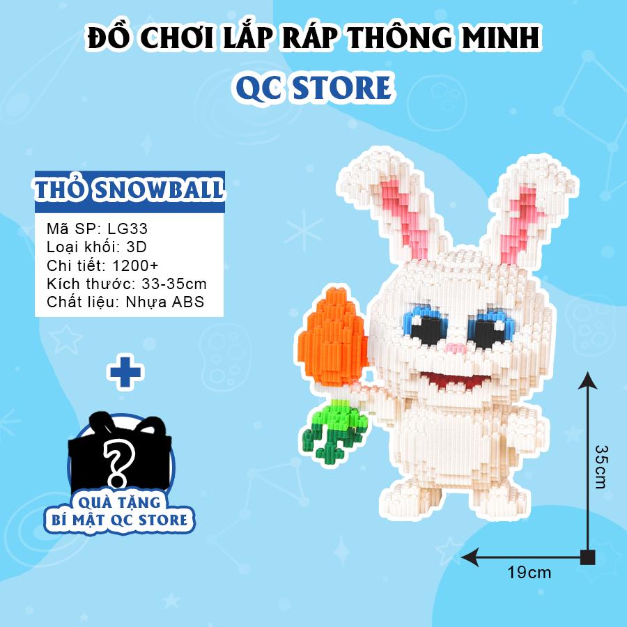 Mô hình đồ chơi lắp ráp thỏ Snowball nhân vật cỡ lớn 30cm QC Store-duoc-ban-tai-QC Store