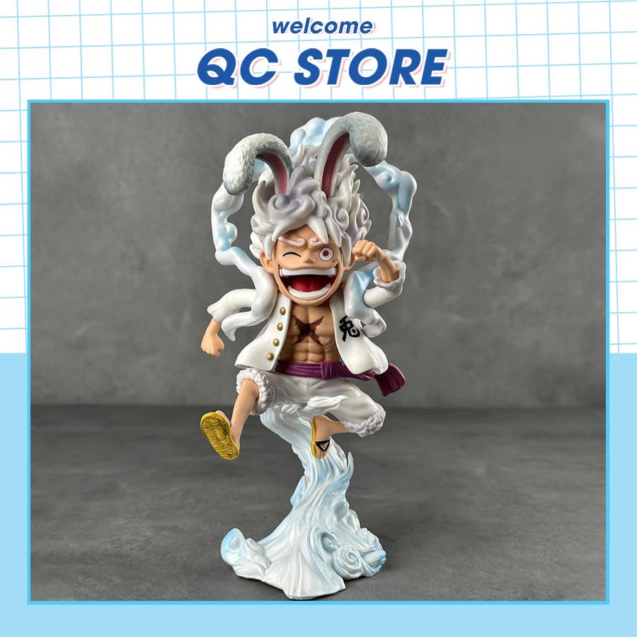 Mô hình One Piece Luffy Gear 5 Thỏ Ngọc 23cm đáng yêu decor bàn làm việc quà tặng bạn trai bạn gái fullbox QC Store-duoc-ban-tai-QC Store