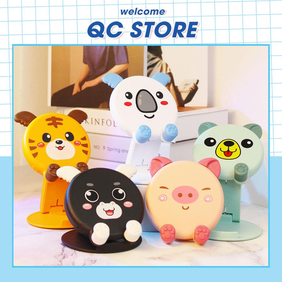 Giá đỡ điện thoại tản nhiệt livestream xếp gọn hình thú dễ thương để bàn đáng yêu QC Store-duoc-ban-tai-QC Store