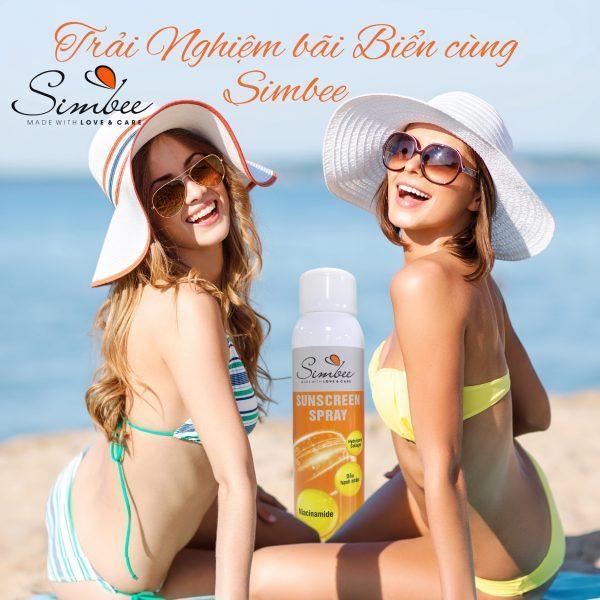 Xịt body trắng da chống nắng Simbee - Dưỡng trắng toàn thân, chống tia UV, 150ml (cho body)-duoc-ban-tai-Minh Nguyệt Mall