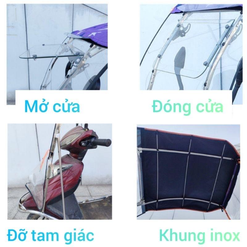 Mái che xe máy và xe đạp điện 1280 có thể gập gọn-duoc-ban-tai-Mái che xe máy và xe điện Thiên Linh