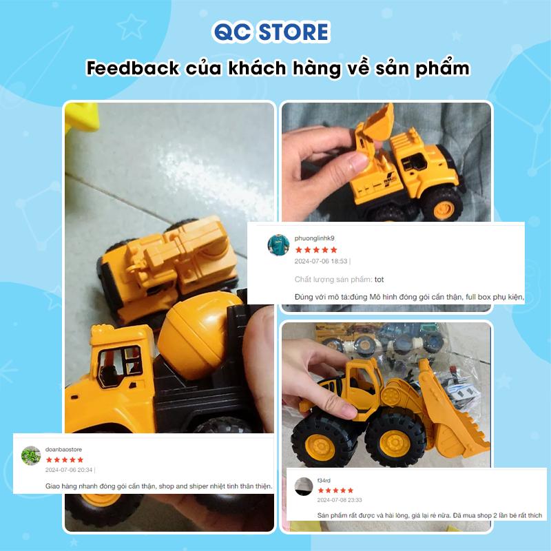 Xe thi công đồ chơi ô tô công trình xe tải xe cẩu xe ben trợ lực quán tính cho bé trai QC Store-duoc-ban-tai-QC Store