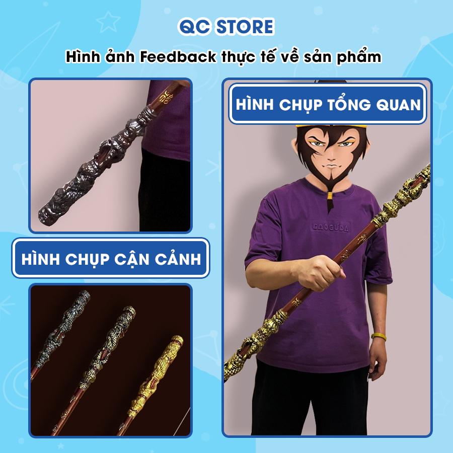 Gậy Như Ý Tôn Ngộ Không tháo gọn phụ Đồ chơi Trung Thu cosplay Black Myth Wukong dài 100 cm 180 cm Tỷ lệ 1:1 PU QC Store-duoc-ban-tai-QC Store