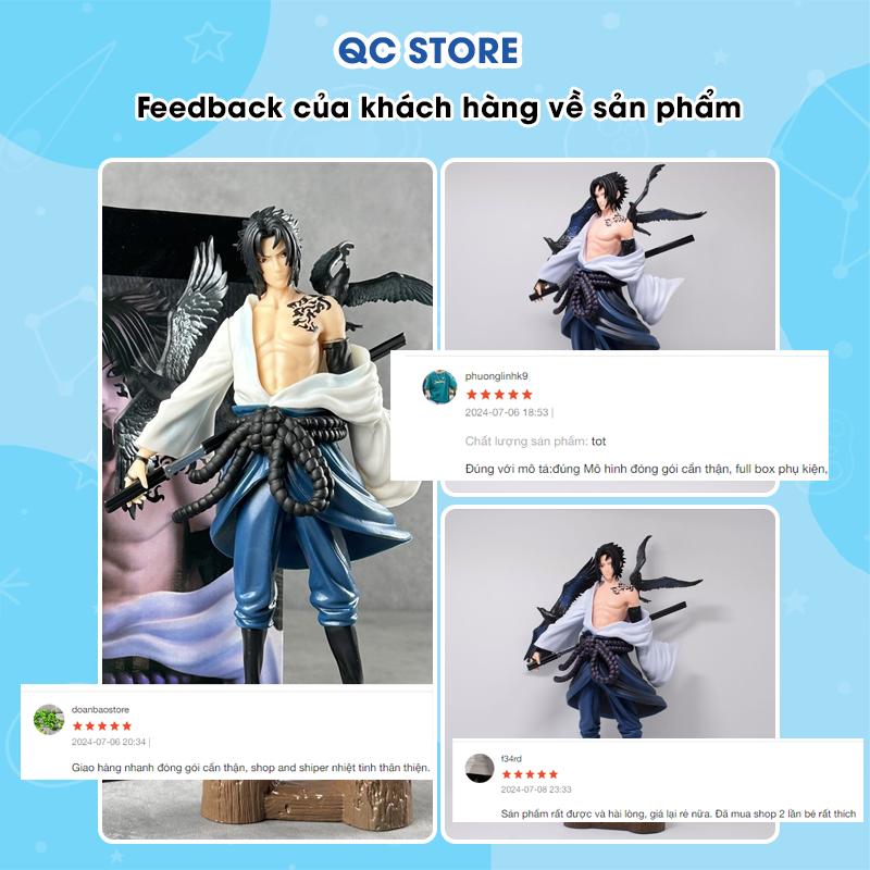 Mô hình nhân vật uchiha sasuke có quạ tĩnh nhân vật decor  kích thước 27cm full box làm quà tặng bạn trai QC Store-duoc-ban-tai-QC Store