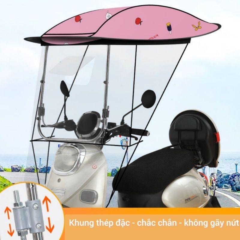 Mái che xe máy, phụ kiện xe máy, mái che, bạt phủ xe máy, bạt che xe máy, áo trùm xe máy, bạc che xe máy, ô xe 395 số 7-duoc-ban-tai-Mái che xe máy và xe điện Thiên Linh