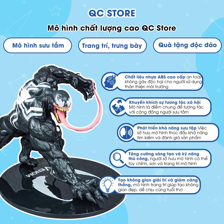 Đồ chơi mô hình venom đen canage marvel spiderman người nhện figure tĩnh decor to cao 13-20cm QC Store-duoc-ban-tai-QC Store