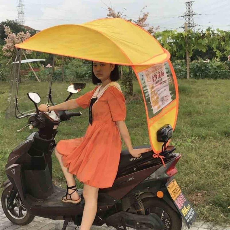 Mái che xe máy và xe đạp điện 230 giá rẻ vì có quảng cáo-duoc-ban-tai-Mái che xe máy và xe điện Thiên Linh