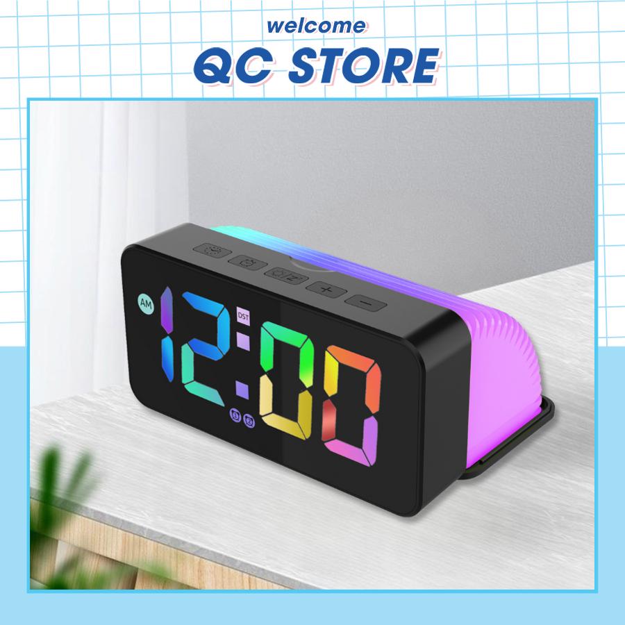 Đồng hồ decor thông minh điện tử để bàn mini cảm ứng âm thanh decor phòng ngủ phòng khách bàn làm việc QC Store-duoc-ban-tai-QC Store
