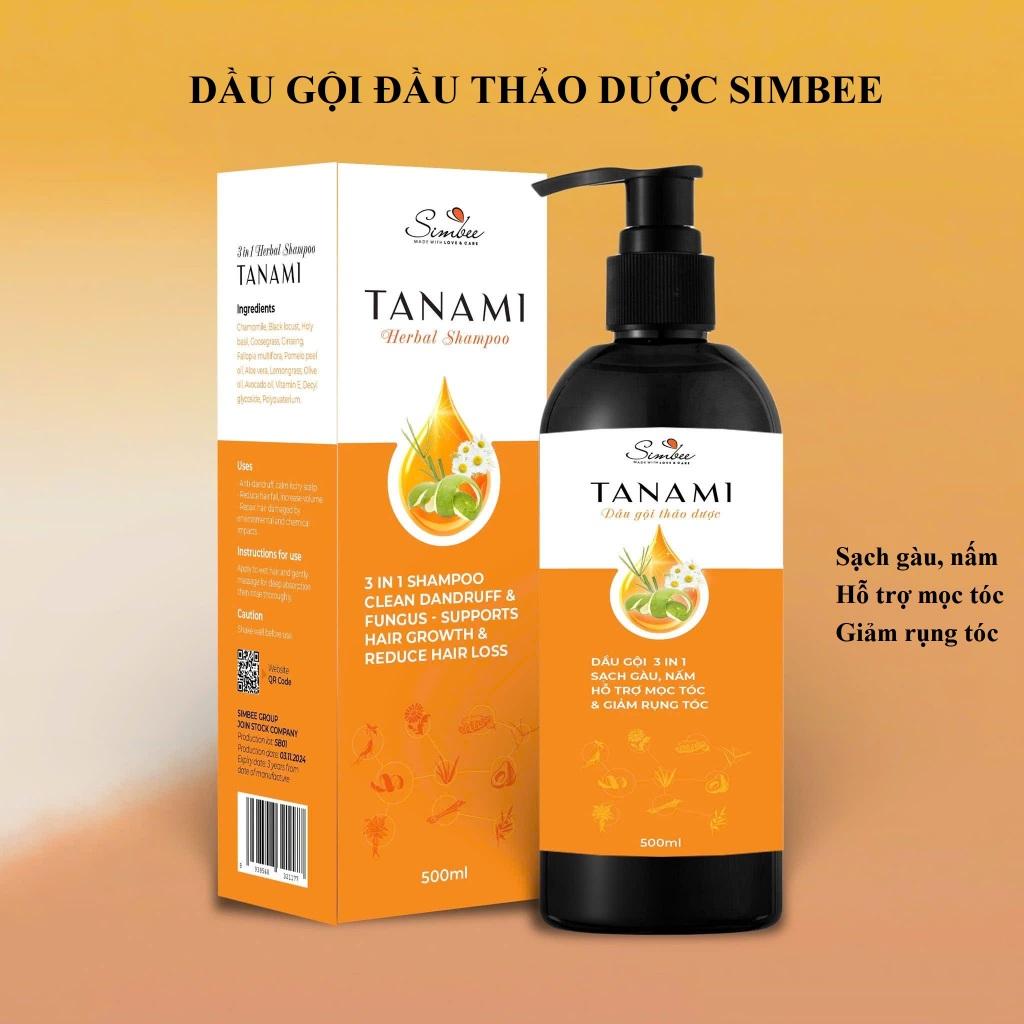 Combo Dầu gội + Dầu xả Thảo dược 3in1 Tanami Simbee - Giảm rụng tóc, kích thích mọc tóc, làm sạch sâu da đầu 500ml/ chai-duoc-ban-tai-Minh Nguyệt Mall