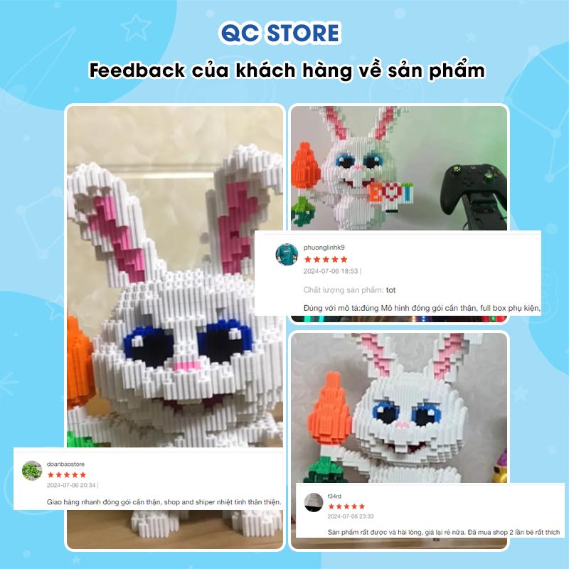 Mô hình đồ chơi lắp ráp thỏ Snowball nhân vật cỡ lớn 30cm QC Store-duoc-ban-tai-QC Store