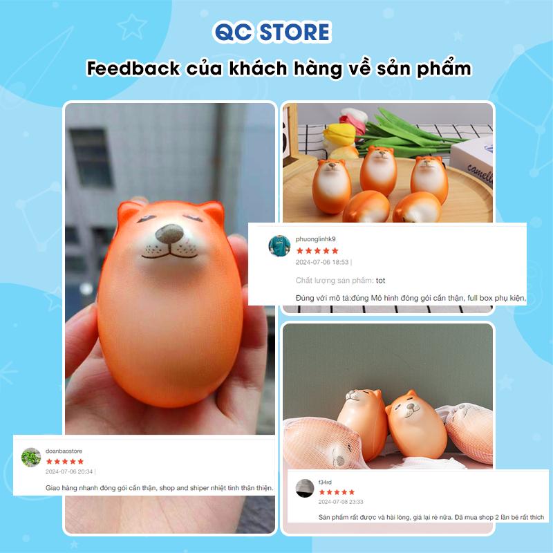 Đồ chơi Squishy Mochi bóp xả stress siêu mềm cute vô tri giải trí nhân vật Chó Shiba Inu QC Store-duoc-ban-tai-QC Store