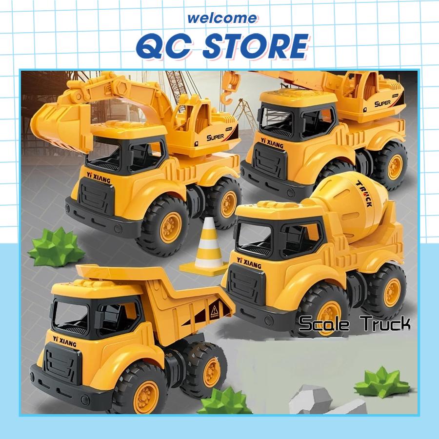 Xe thi công đồ chơi ô tô công trình xe tải xe cẩu xe ben trợ lực quán tính cho bé trai QC Store-duoc-ban-tai-QC Store