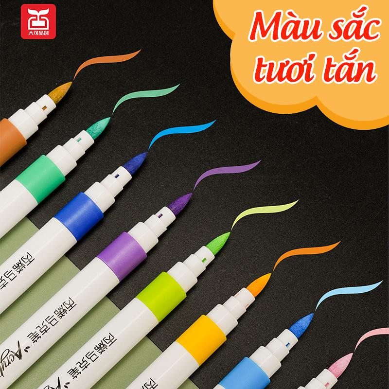 Bút màu acrylic marker bộ 12 24 36 48 60 bút màu đa năng vẽ trên mọi chất liệu chống nước không trôi giá rẻ QC Store-duoc-ban-tai-QC Store