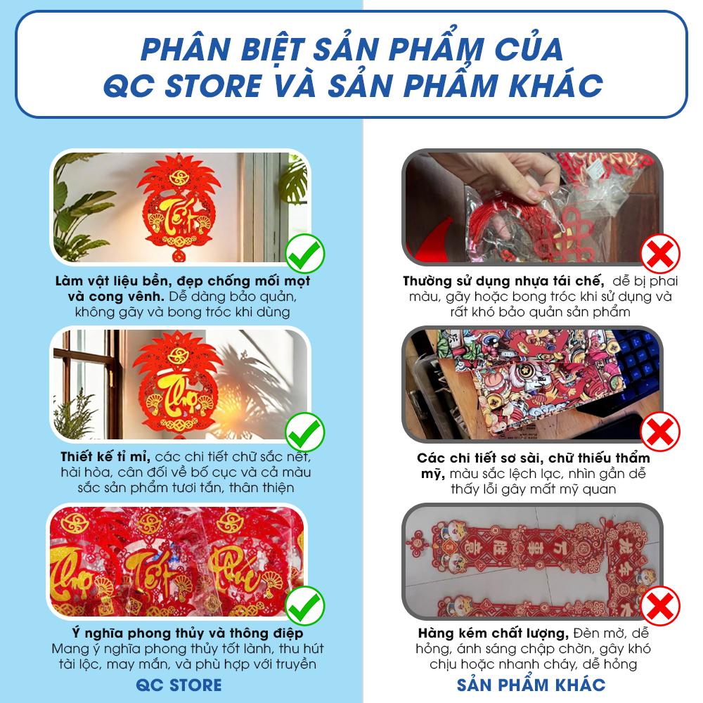 Phụ kiện trang trí phòng khách nhà ngày tết nguyên đán 2025 treo decor chúc mừng năm mới hình phúc lộc thọ QC Store-duoc-ban-tai-QC Store