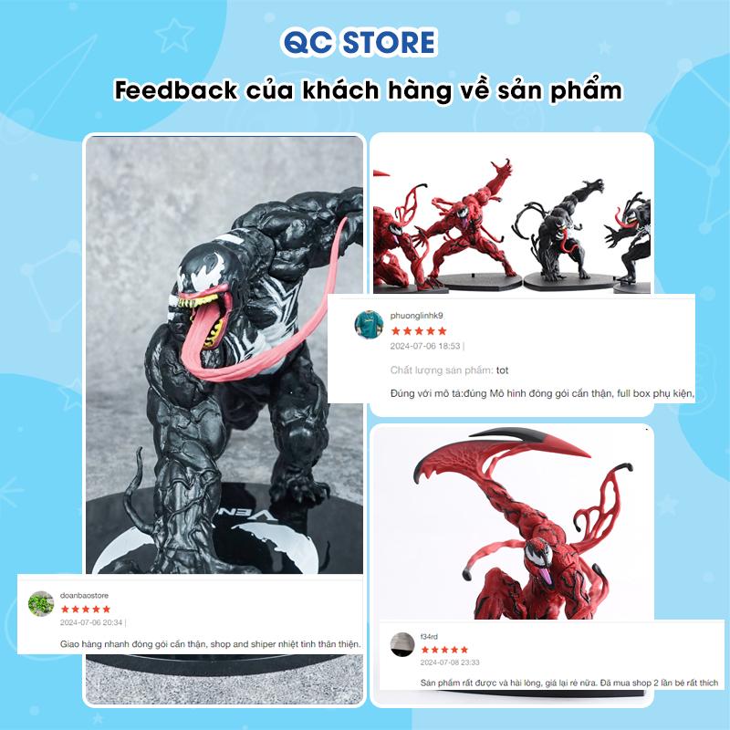 Đồ chơi mô hình venom đen canage marvel spiderman người nhện figure tĩnh decor to cao 13-20cm QC Store-duoc-ban-tai-QC Store