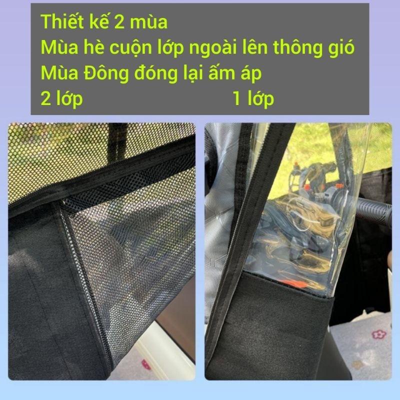 Trùm xe điện 3 bánh SHUANG JI - HA NIU C70 (chỉ trùm, không bao gồm xe và mái che)-duoc-ban-tai-Mái che xe máy và xe điện Thiên Linh