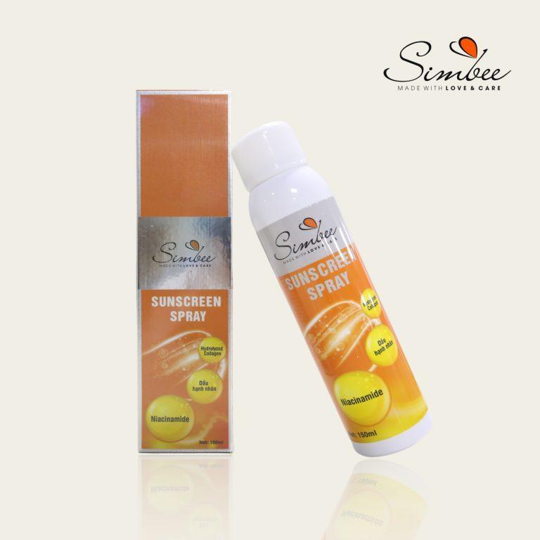 Xịt body trắng da chống nắng Simbee - Dưỡng trắng toàn thân, chống tia UV, 150ml (cho body)-duoc-ban-tai-Minh Nguyệt Mall