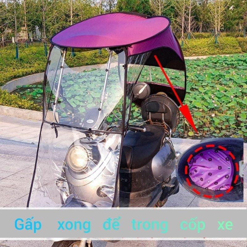 Mái che xe máy và xe đạp điện 655 có thể gập gọn-duoc-ban-tai-Mái che xe máy và xe điện Thiên Linh