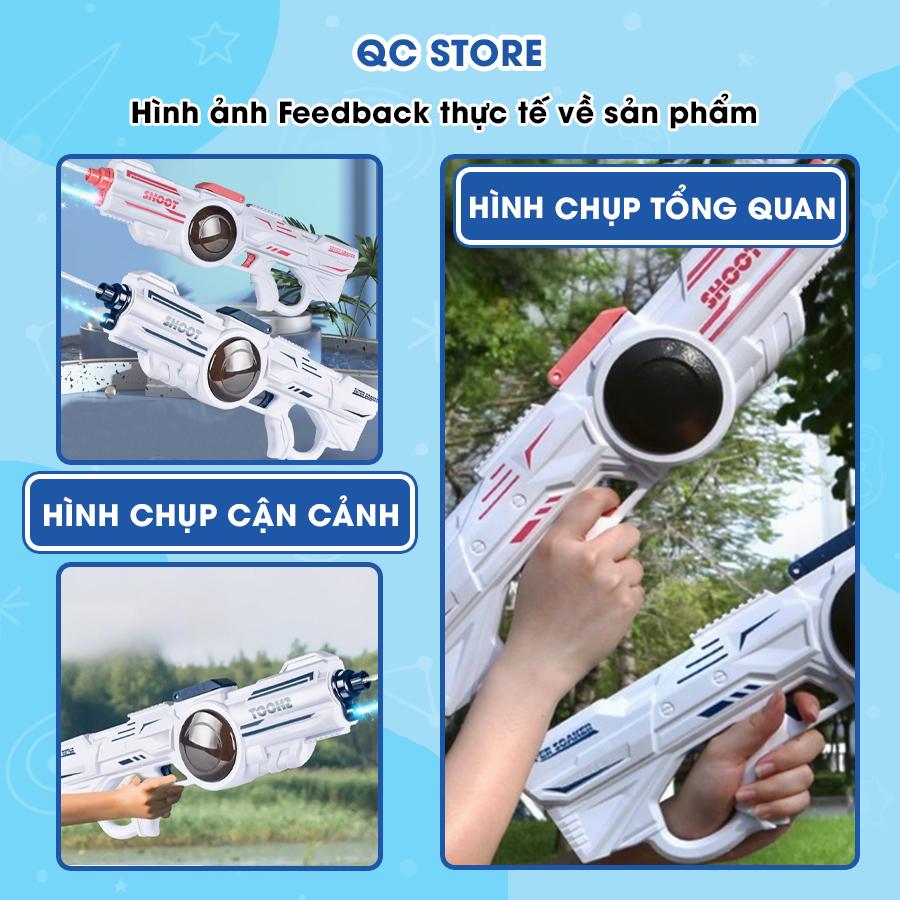 (Quà Tặng Sticker) Đồ Chơi Phun Nước Cao Cấp Máy Phun Nước Sạc Điện Blaster Nước Phiên Bản Mới 2025 QC Store-duoc-ban-tai-QC Store