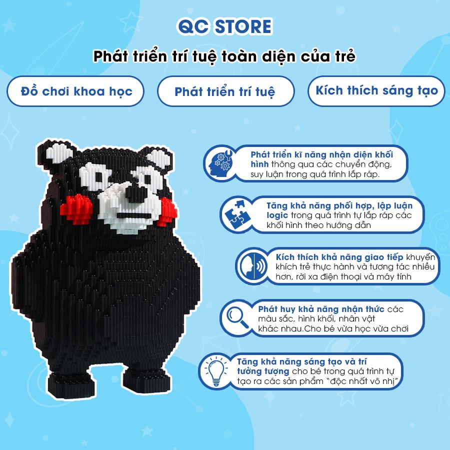 Kumamon đồ chơi lắp ráp sáng tạo xếp hình 3D cao cấp thông minh cho bé QC Store-duoc-ban-tai-QC Store