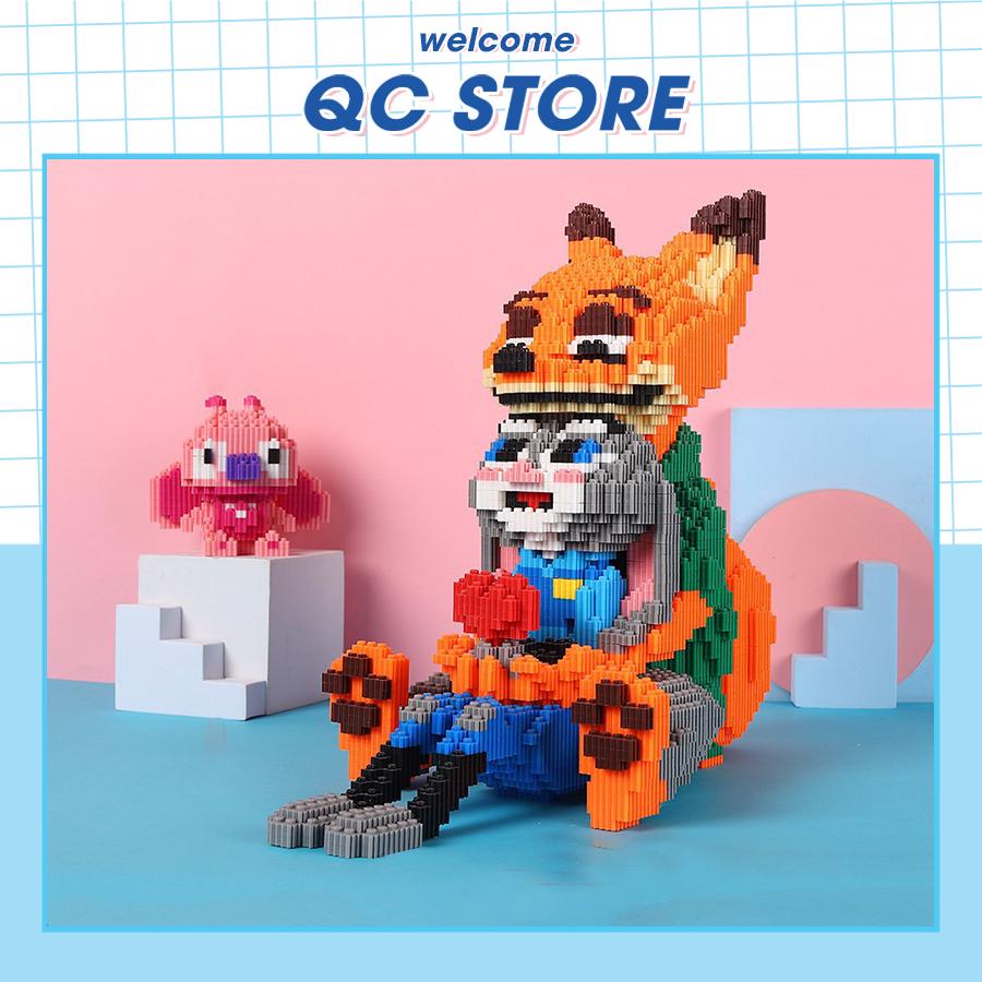 Mô hình đồ chơi lắp ráp cáo thỏ Zootopia  nhân vật hoạt hình cỡ lớn 35cm QC Store-duoc-ban-tai-QC Store