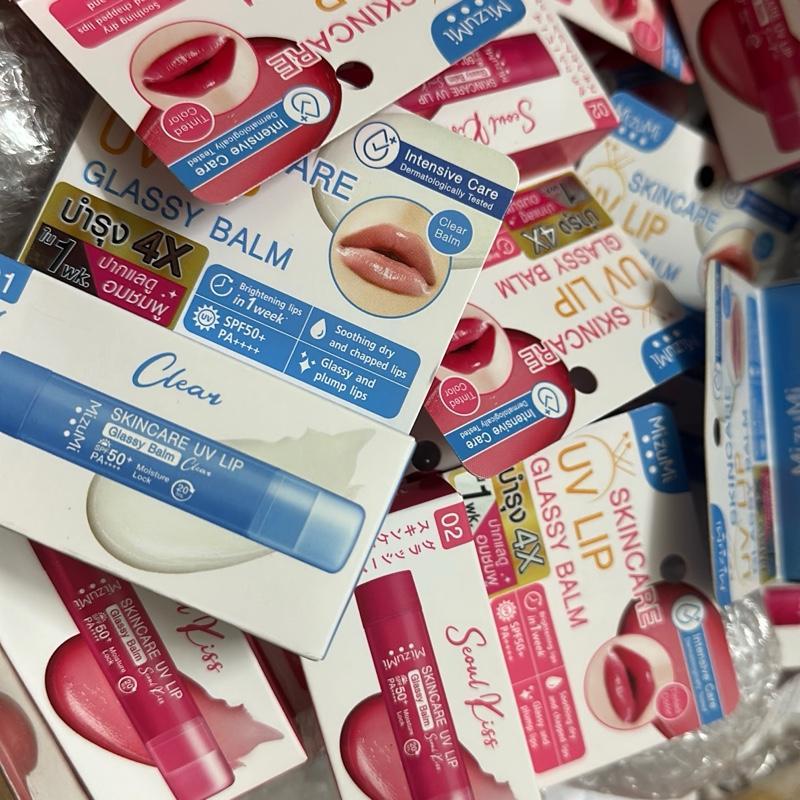 [GIÁ SĂN SALE STORE THÁI] SON DƯỠNG MÔI CHỐNG NẮNG MIZUMI LIP GLASSY BALM PICKUP THÁI LAN-duoc-ban-tai-Alice Boutique