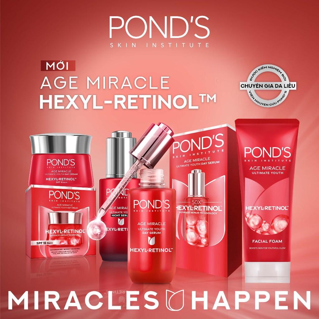 Bộ Sản phẩm POND's Age Miracle Ultimate Youth Hexyl-Retinol (SRM, Serum, Day/Night Cream)-duoc-ban-tai-Alice Boutique