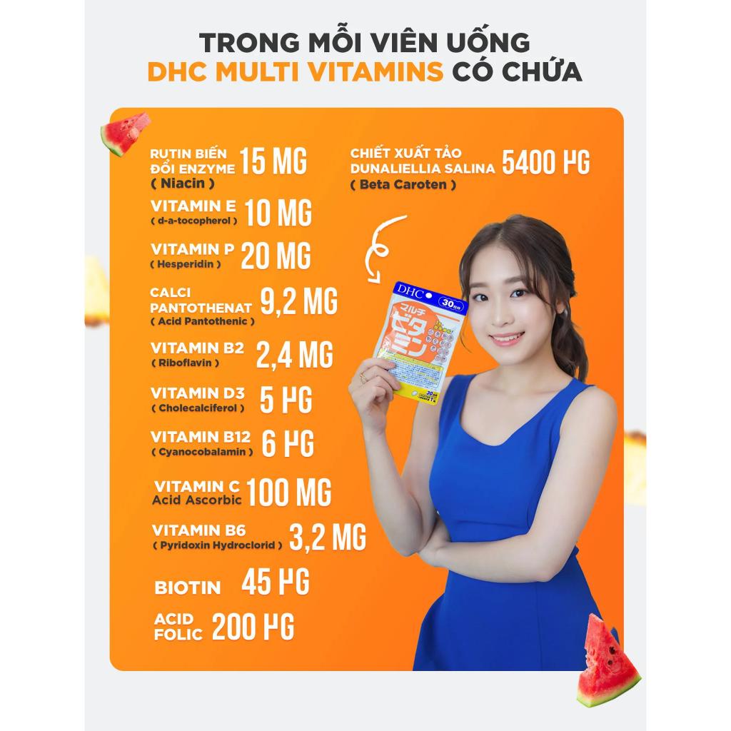 VIÊN UỐNG DHC (VitD3, VitB, Calcium+CBP, Multi vitamin, Collagen)-duoc-ban-tai-Alice Boutique