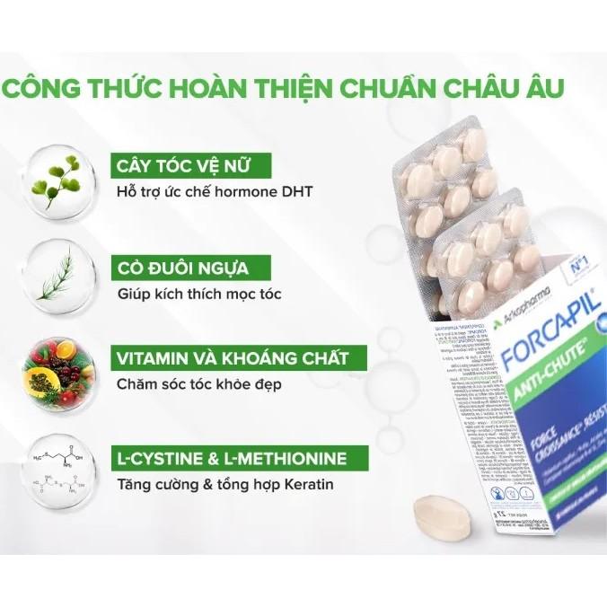 Viên uống Forcapil Anti-Chute ARKOPHARMA - Giảm Rụng Tóc Nội Tiết, Hỗ Trợ Mọc Tóc-duoc-ban-tai-Alice Boutique