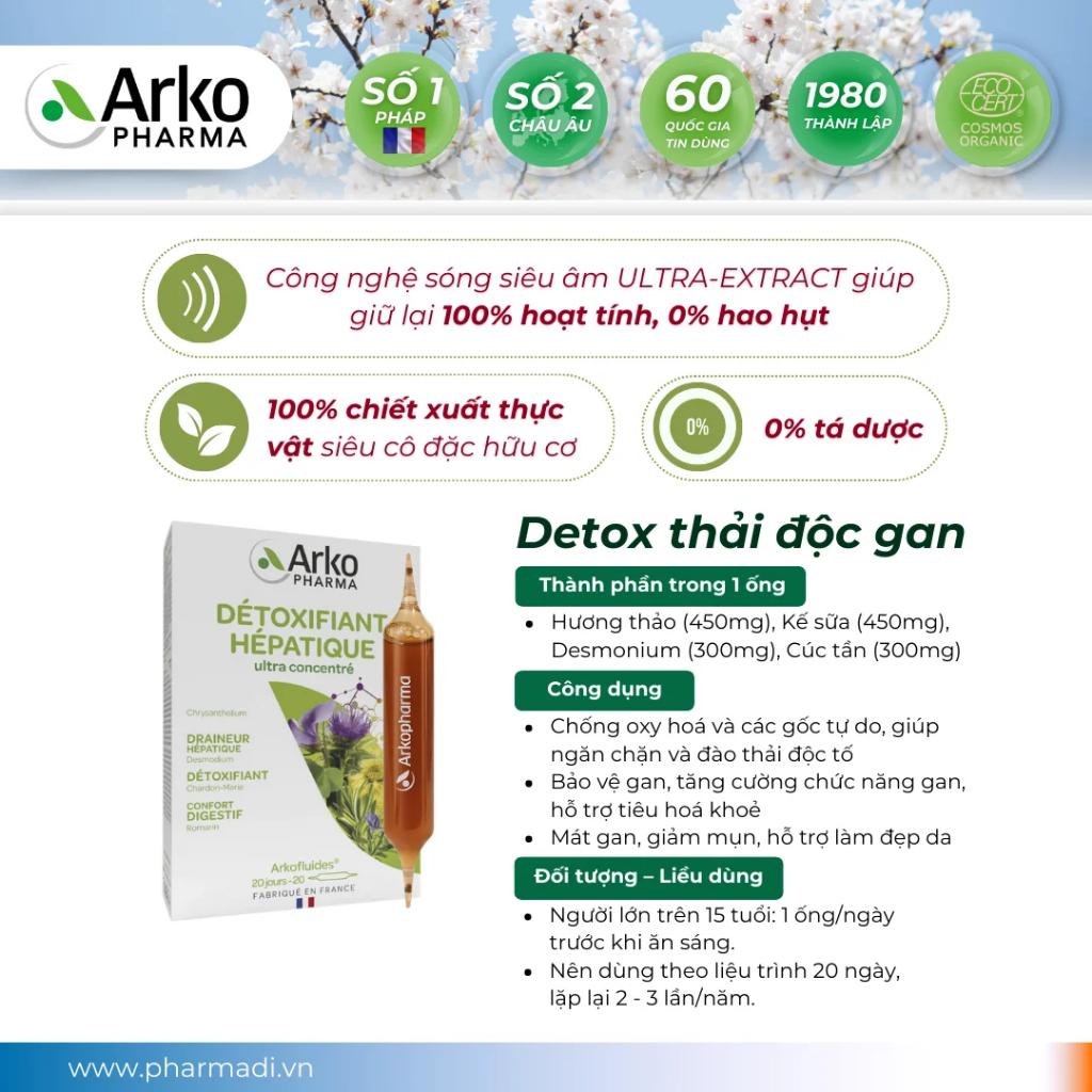 Ống Detox Hepatique ARKOPHARMA - Nước Giải Độc Gan-duoc-ban-tai-Alice Boutique
