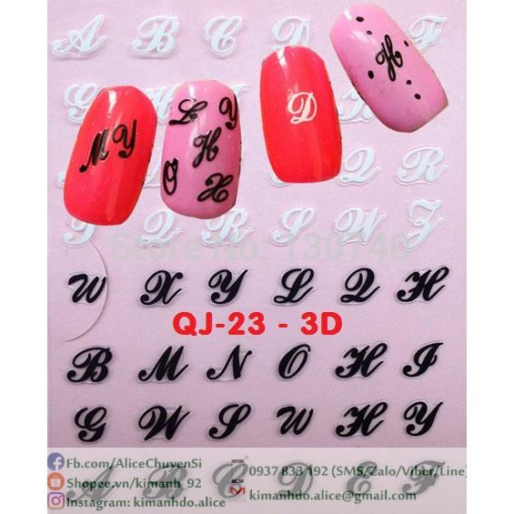 Nail dán 3D - Nail sticker mã QJ-duoc-ban-tai-Alice Boutique