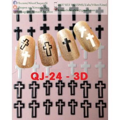 Nail dán 3D - Nail sticker mã QJ-duoc-ban-tai-Alice Boutique