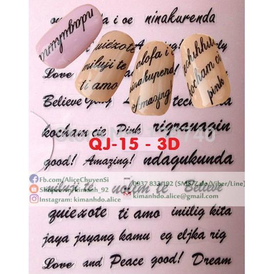 Nail dán 3D - Nail sticker mã QJ-duoc-ban-tai-Alice Boutique