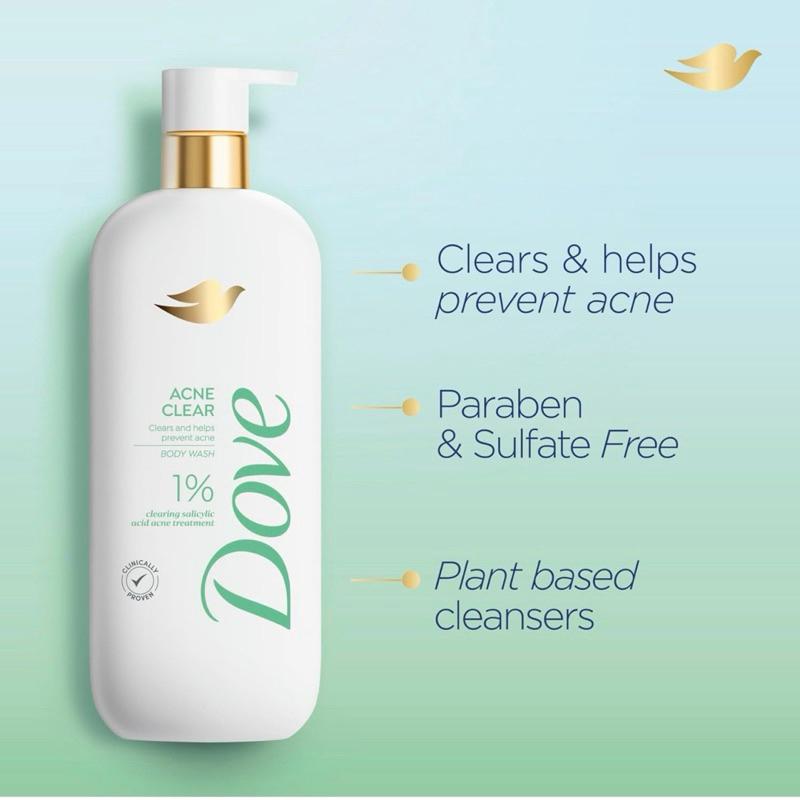 Dove Serum Body Wash Acne Clear-Sữa tắm sạch mụn 547ml-duoc-ban-tai-Alice Boutique