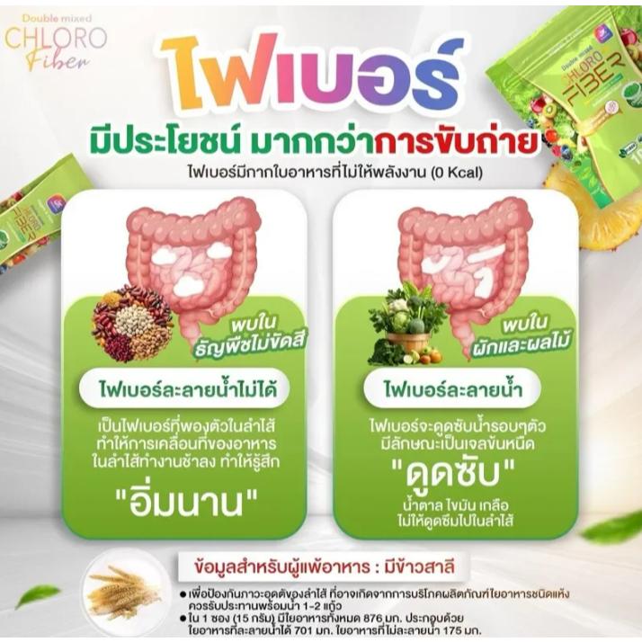 Gói bột cung cấp chất xơ, diệp lục detox ruột - Yaaleeyah️ CHLORO FIBER ChloroFiber lên đến 13 loại Thái Lan-duoc-ban-tai-Alice Boutique