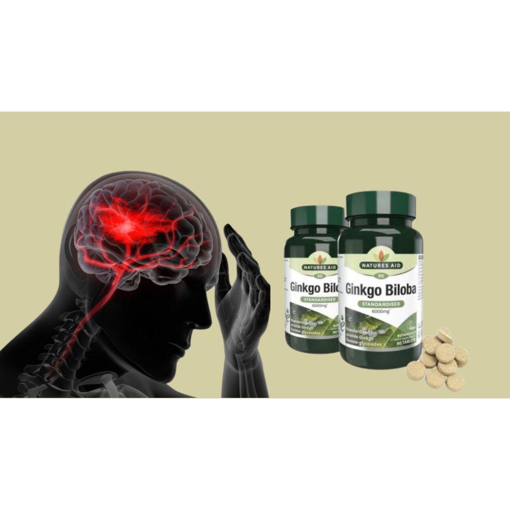 Ginkgo Biloba 6000mg NATURES AID - Bạch quả hàm lượng cao bổ não, tăng trí nhớ-duoc-ban-tai-Alice Boutique
