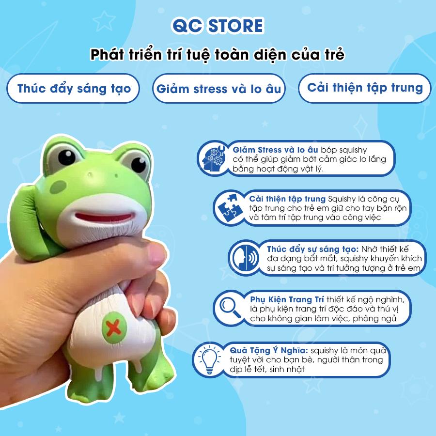 Đồ Chơi Squishy Mochi Ếch Xanh Lá Bọt Biển Sao Biển Xả Stress QC Store-duoc-ban-tai-QC Store