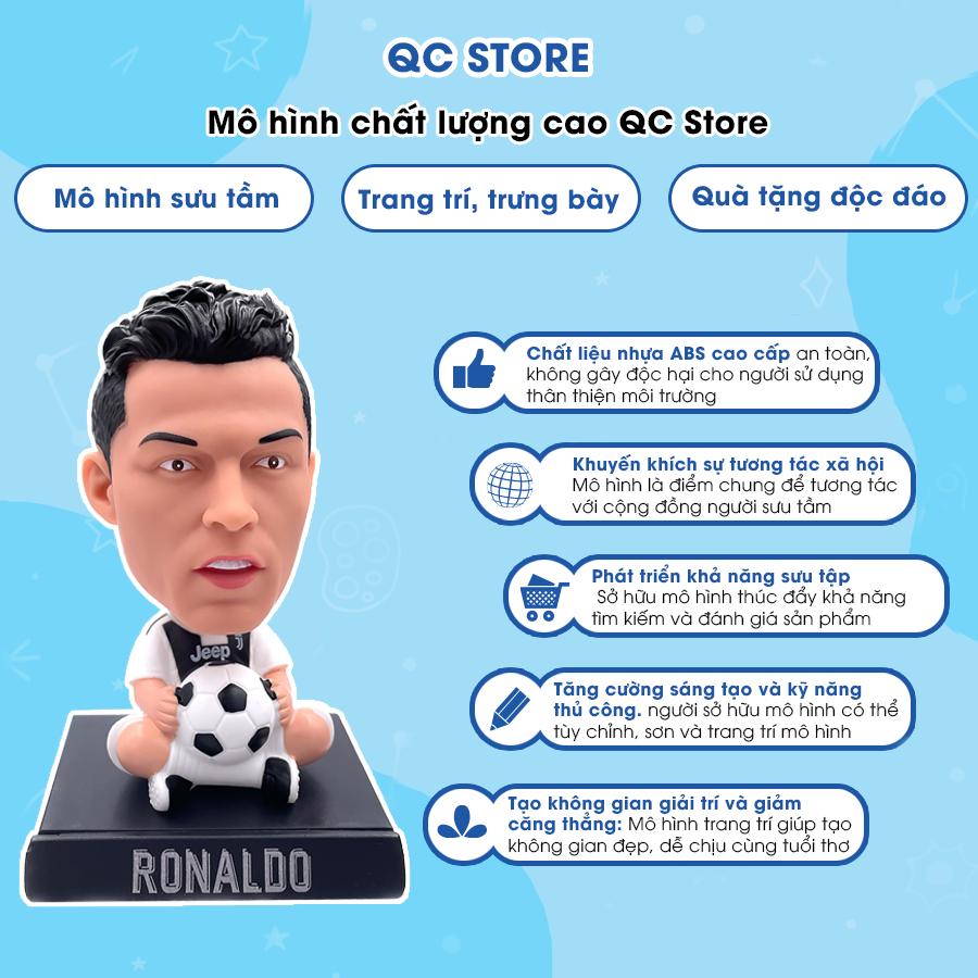 Mô hình cầu thủ đá bóng Messi Ronaldo David Beckham nhân vật hoạt hình lắc đầu decor bàn học xe ô tô giá rẻ  QC Store-duoc-ban-tai-QC Store