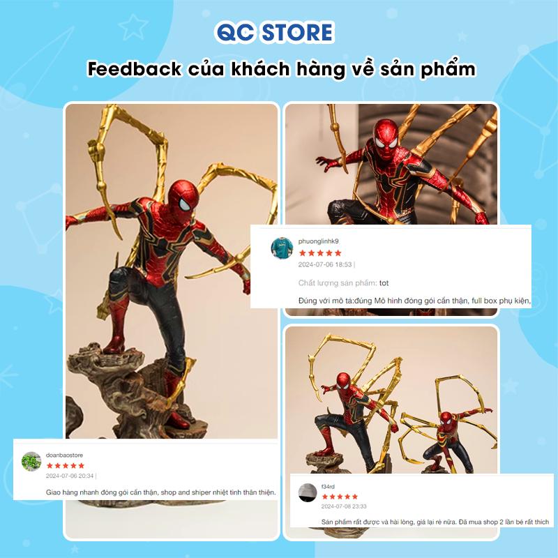 Mô hình spiderman  Iron Spider người nhện 20-25cm decor siêu nhân siêu anh hùng avenger cao cấp endgame giá rẻ QC Store-duoc-ban-tai-QC Store