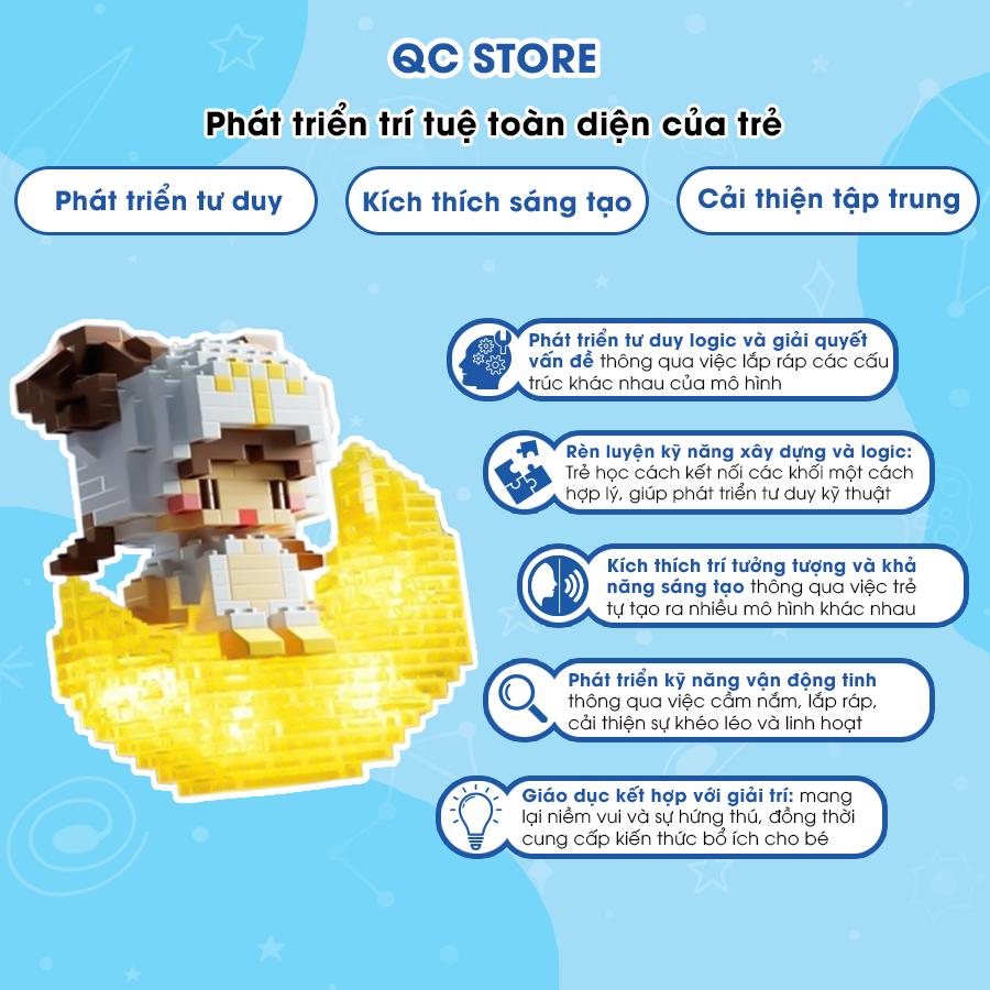Đồ chơi lắp ráp 12 Cung Hoàng Đạo Có Led 12 Chòm Sao Dạ Quang ánh sáng phi hành gia QC Store-duoc-ban-tai-QC Store