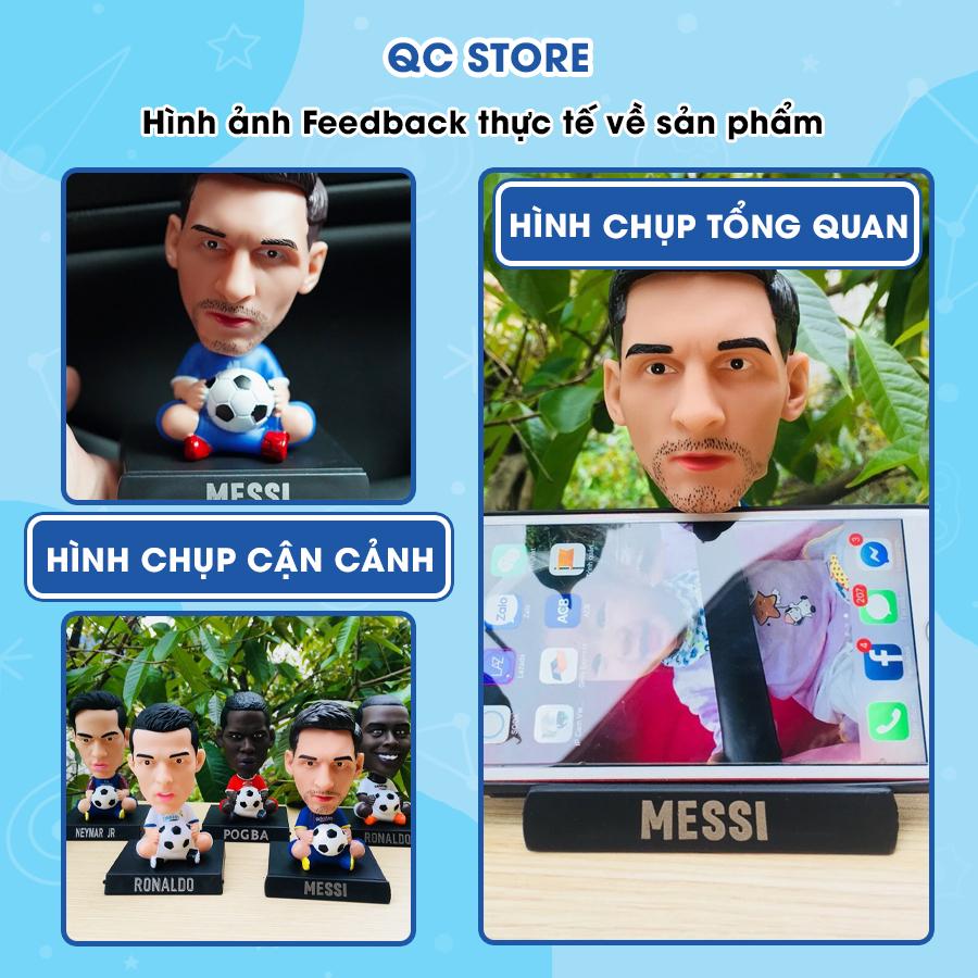 Mô hình cầu thủ đá bóng Messi Ronaldo David Beckham nhân vật hoạt hình lắc đầu decor bàn học xe ô tô giá rẻ  QC Store-duoc-ban-tai-QC Store