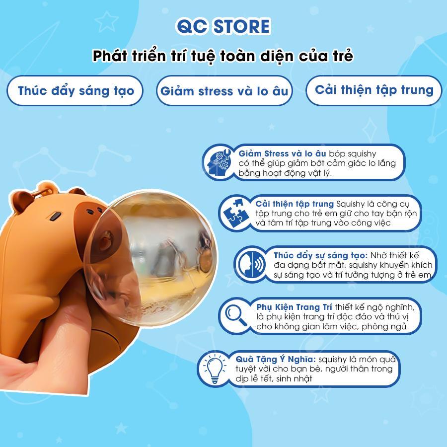 Đồ chơi Squishy Capybara Bong Bóng bóp xả stress siêu mềm cute đáng yêu QC Store-duoc-ban-tai-QC Store