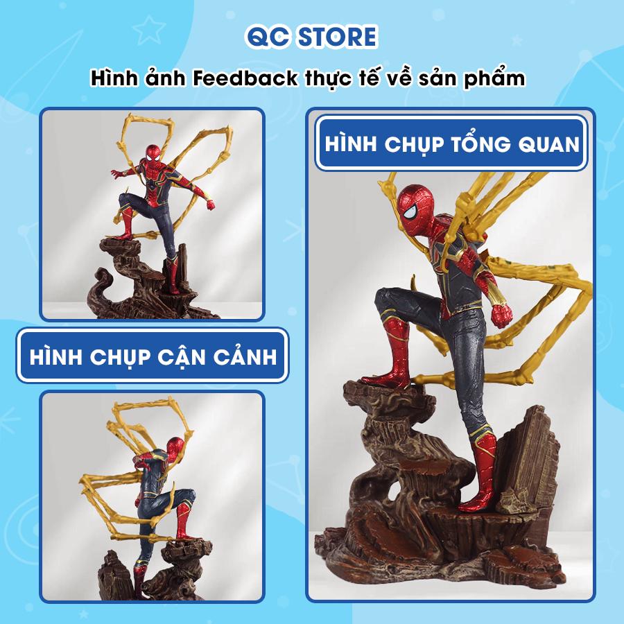 Mô hình spiderman người nhện Iron Spider 22cm decor siêu nhân siêu anh hùng avenger cao cấp endgame giá rẻ QC Store-duoc-ban-tai-QC Store