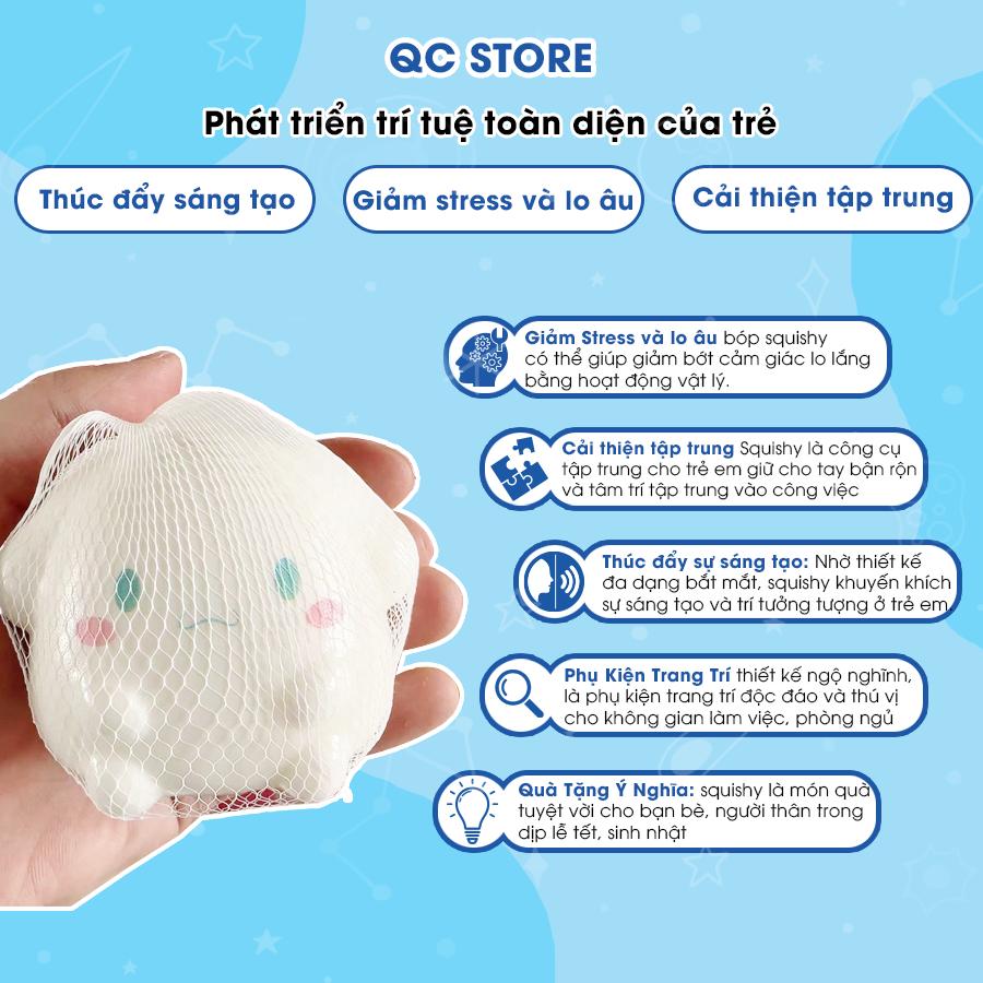 Đồ chơi Squishy Mochi bóp xả stress siêu mềm cute vô tri giải trí nhân vật Kuromi Melody Cinamoroll QC Store-duoc-ban-tai-QC Store