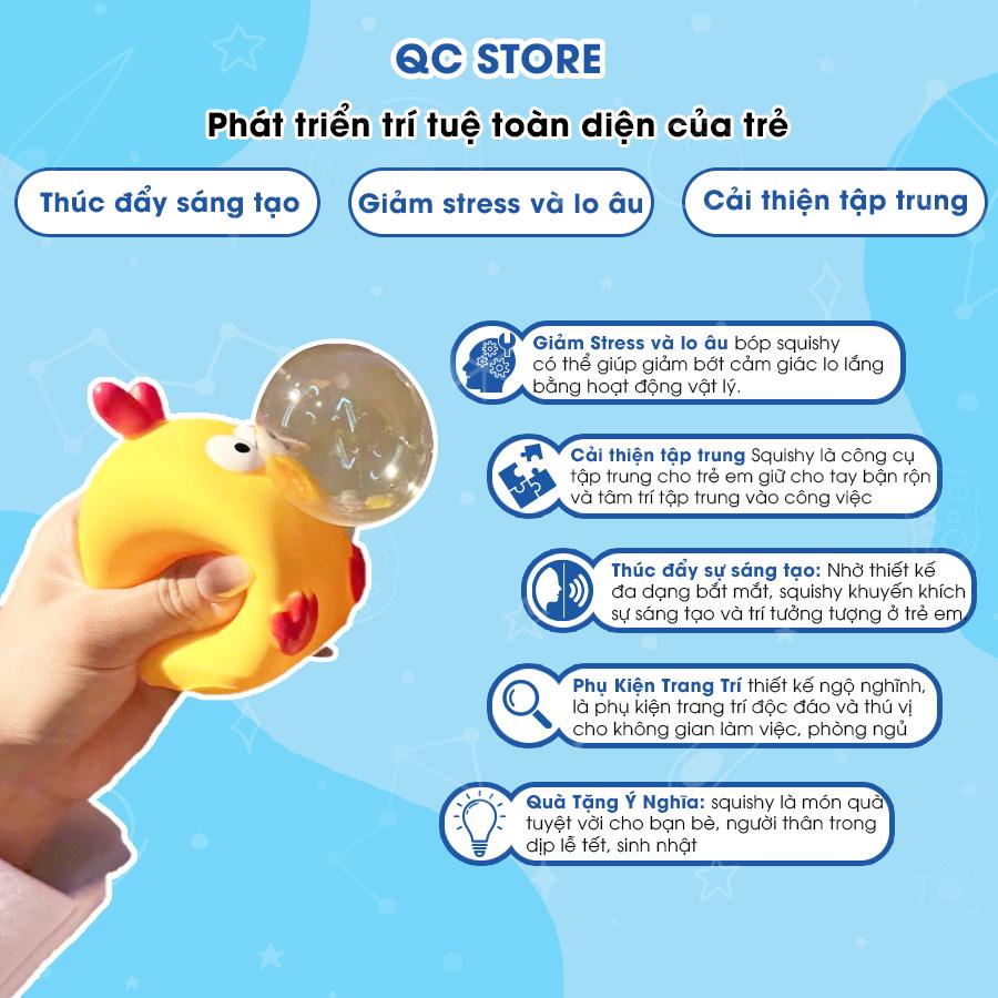Đồ chơi Squishy Gà Bong Bóng bóp xả stress siêu mềm cute đáng yêu QC Store-duoc-ban-tai-QC Store