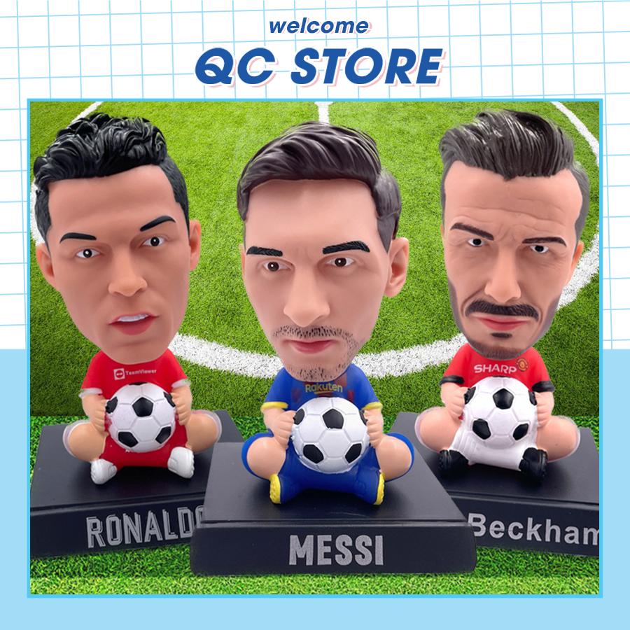 Mô hình cầu thủ đá bóng Messi Ronaldo David Beckham nhân vật hoạt hình lắc đầu decor bàn học xe ô tô giá rẻ  QC Store-duoc-ban-tai-QC Store