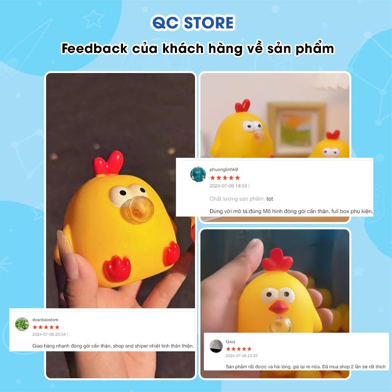 Đồ chơi Squishy Gà Bong Bóng bóp xả stress siêu mềm cute đáng yêu QC Store-duoc-ban-tai-QC Store